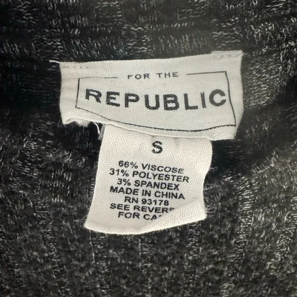 For The Republic Dark Gray Long Sleeve Dress - Picture 4 of 7